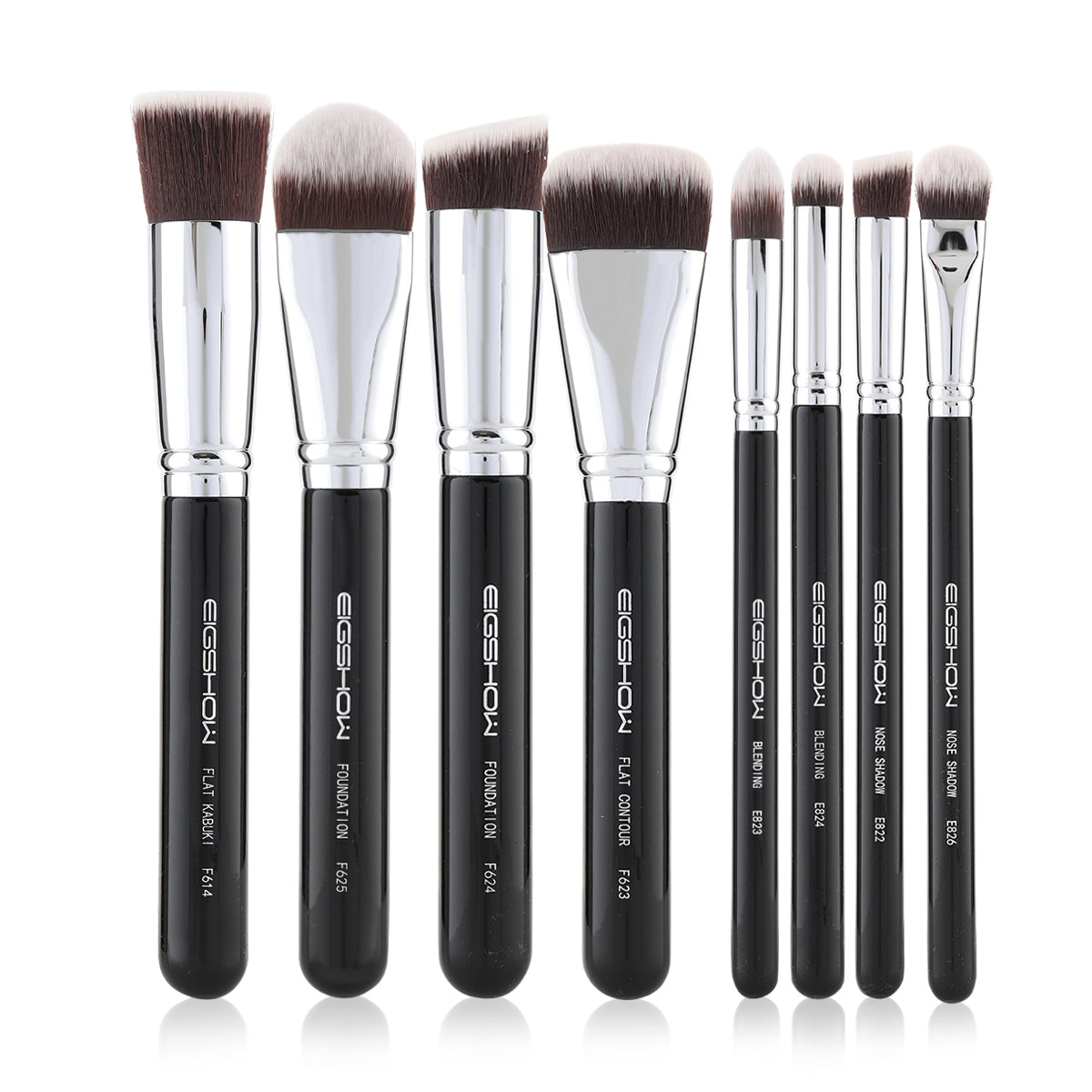 Sculpt And Blend Brush Set - 10 pcs - Bright Silver